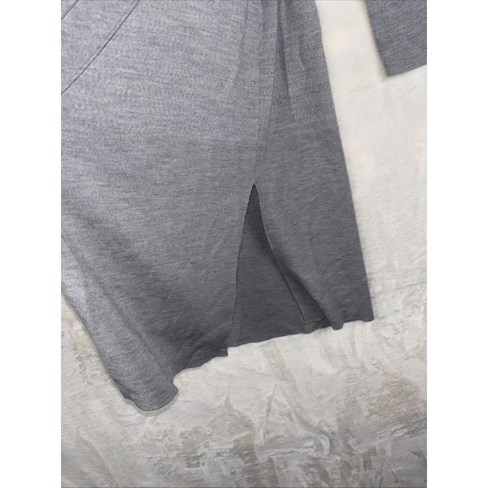 Talbots Petites Gray Pure Merino Wool Long Cardigan/Duster Sweater Large (LP) - Picture 12 of 15